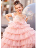 Pink Ruffled Flower Girl Dress Birthday Dress